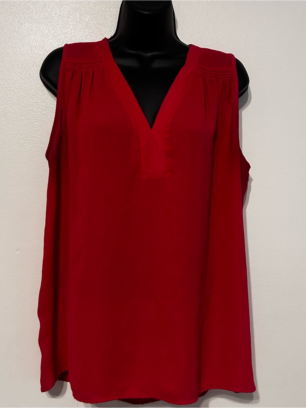 Pelione Pink V-Neck Red Women's Camisole Size L